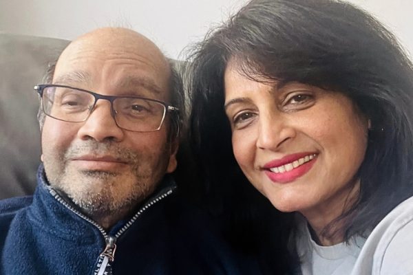 Hitesh with Meena Shah